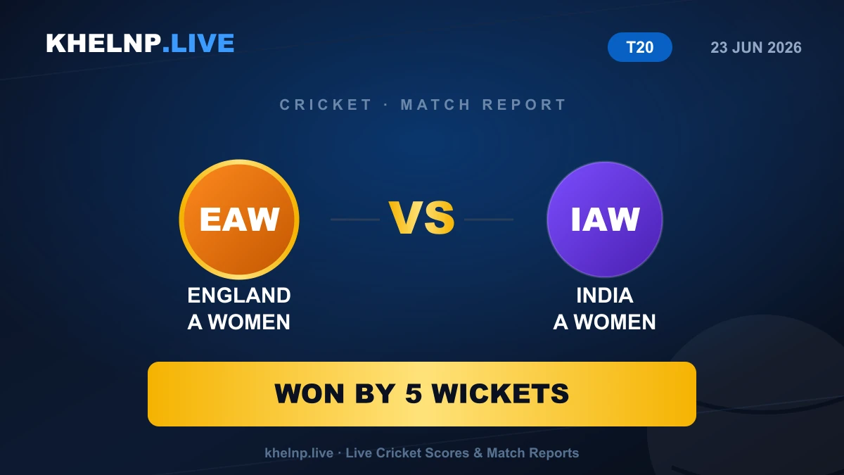 England A Women beat India A Women by 5 wkts