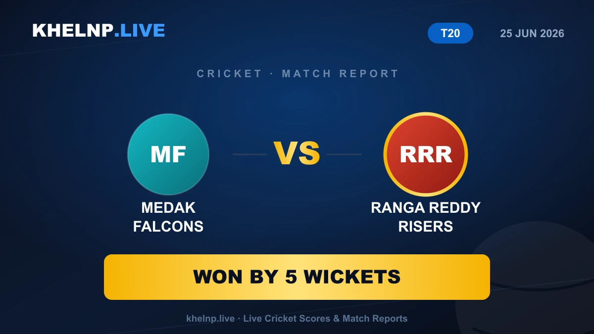 Ranga Reddy Risers win by 5 wkts