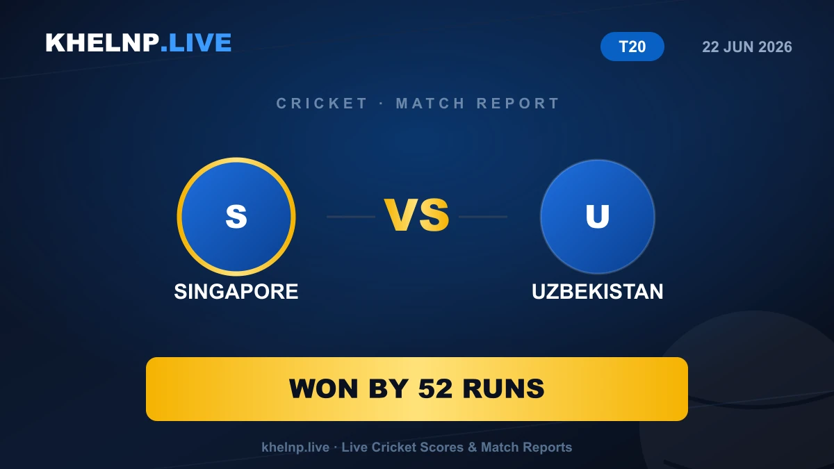 Singapore beats Uzbekistan by 52 runs