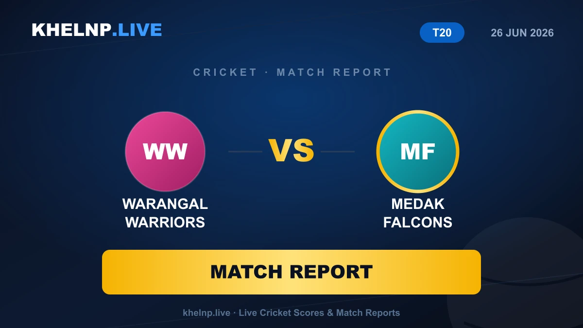 Medak Falcons Edge Warangal Warriors